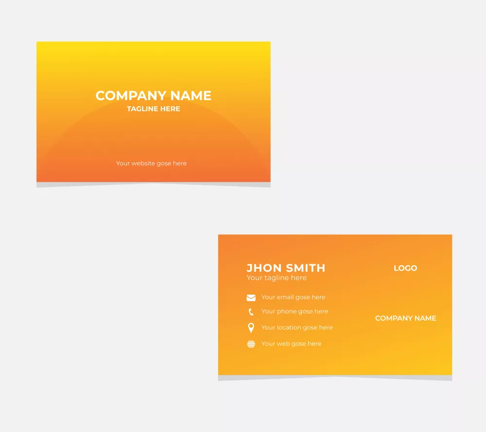 Set of new modern business card print templates Double-sided creative design.Horizontal Vector illus