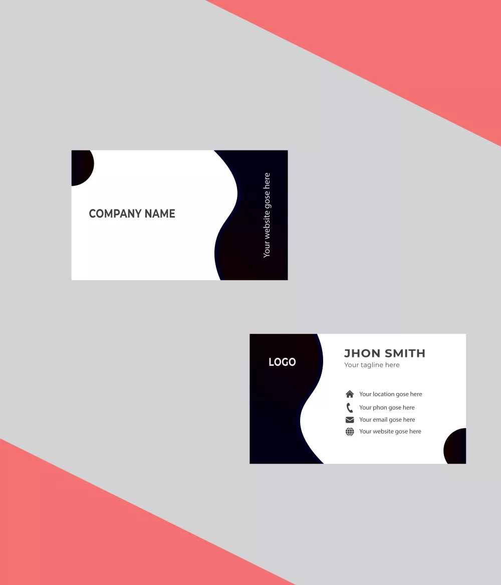 Set of new modern business card print templates Double-sided creative design.Horizontal Vector illus