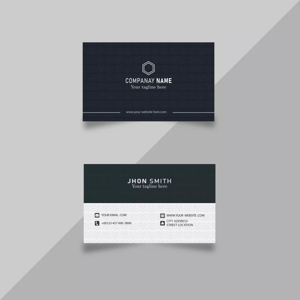 Set of new modern business card print templates Double-sided creative design.Horizontal Vector illus